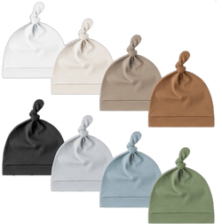 8 Pack Baby Newborn Knot Beanie Hats