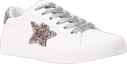 Fabkids Kids Glitter Star Lace-Up Sneakers