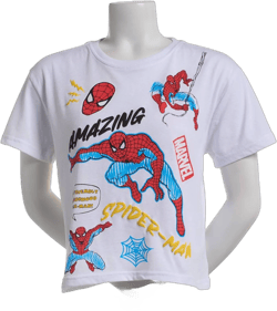 Freeze Spiderman Graphic Crop Top