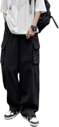 Men's Y2k Gothic Cargo Joggers with Pockets