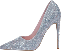 Elisabet Tang Women's Pointed Toe Stiletto Pumps with Glitter Rhinestone