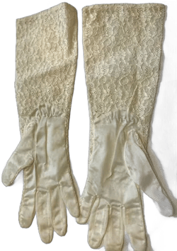 Antique Fine Lace Gloves From Estate For Embellishing Outfit For Dolls
