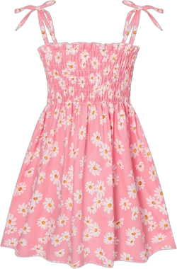 Girls' Backless Floral Sundress