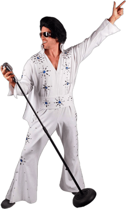 Men's Professional Rock N' Roll King Jeweled Jumpsuit Cape