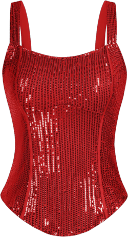 Grace Karin Women's Sparkle Sequin Bustier Corset Top