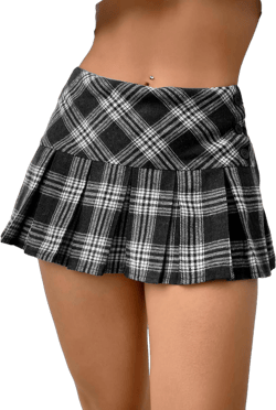 Floerns Women's Plaid Pleated Mini Skirt