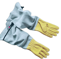 Gardening Gloves - Long Sleeve Leather Gloves for Pruning and Beekeeping for Women/Men (L), Large, Grey