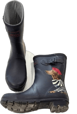 Joules Navy Molly Welly Rain / Garden Boots