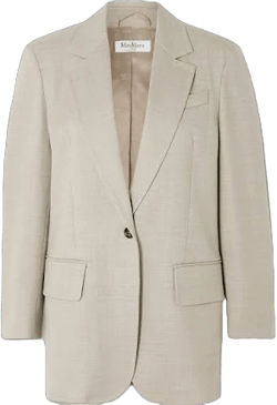 Max Mara Wool Blazer - Women - Taupe Coats and Jackets - XL