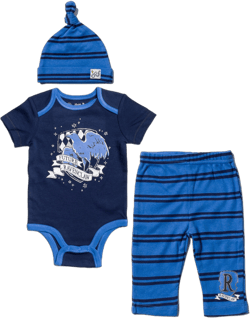 Harry Potter Gryffindor Slytherin Ravenclaw Infant Baby Boys 3 Piece Outfit Set: Cuddly Bodysuit Pants Hat Red / multicolor 18 Months