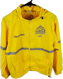 Disney Parks Jacket Adults Small Yellow Princess 1/2 Marathon Hooded