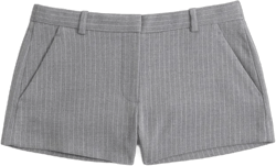 Abercrombie & Fitch Women's Mid Rise Micro Tailored Pinstripe Shorts