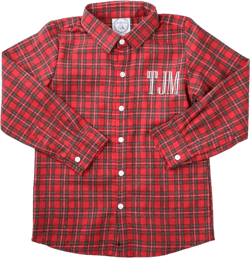 Bella Bean Boys Plaid Button Up