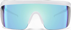 FEISEDY Oversized Mirror Shield Sport 80s Sunglasses Ski Goggles Flat Top One Piece Futuristic Visor Women Men B2522