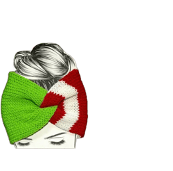Grinch ear warmer/twisted knit earwarmer/red white green/christmas/tiktok/stink stank stunk/the grinch who stole/crochet/your a mean one hat