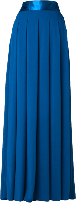 Style 507FAA Pleated Satin Skirt with Waistband