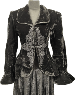Victorian Gothic Velvet Fitted Jacket