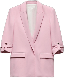 Zara Women's Blazer with Rolled-Up Sleeves