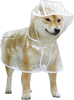 Dog Raincoat, Transparent Waterproof PVC Pet Rain Poncho, S Size, Unisex, Outdoor, All Seasons, Durable