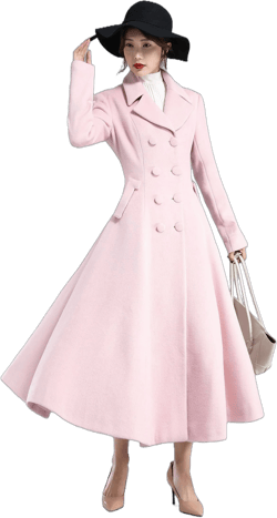 Women's Fit and Flare Wool Coat
