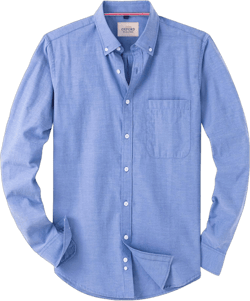 Men's Long Sleeve Oxford Shirt with Pocket
