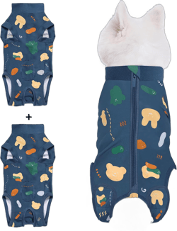 2 Pack Small Dog Surgery Recovery Suit for Male/Female with Pee Hole, Unisex Pet Surgical Vest for Wound Care, Spay/Neuter Healing (Blue, S) S 2Packs Blue