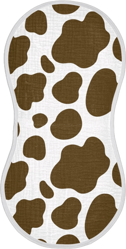 Kigai Cow Muslin Baby Burp Cloths 2 Pack, Absorbent Soft Cotton Burping Rags Unisex Newborn Burp Bib Cow 22 x 11 Inch x 2 Pack