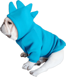 Dog Dinosaur Costume Dog Hoodie for Small Dogs, Small Dog Clothes for Boys Girls for Frenchie Dogs, Dog Halloween Costume Fleece Dog Sweaters with Cute Dinosaur Spikes On Hood