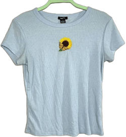 Rue21 Short Sleeve Sunflower Tshirt Size L Womens