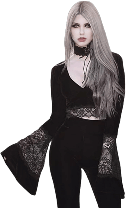 Vintage Gothic Lace Flare Sleeve T-Shirt