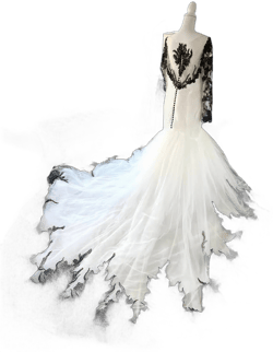 Gothic Mermaid Wedding Dress
