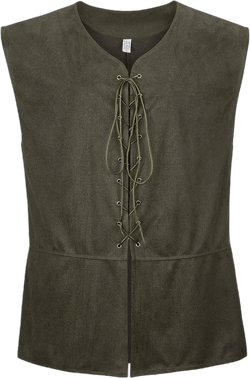 Men's Renaissance Steampunk Medieval Lace-Up Vest