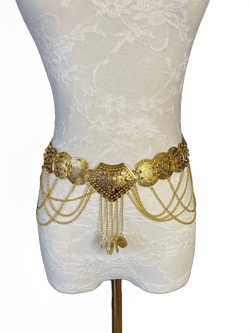 Antique Gold Disc Belly Chain Delt