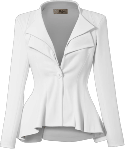 Hybrid & Company Women's Double Notch Lapel Peplum Blazer