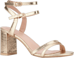 New York & Company Women's Laina Block Heel Sandal - GOLD, 8