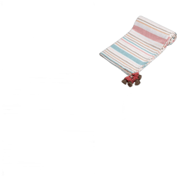 Folkulture Beach Towel, Turkish Beach Towel, 40x72 Striped Beach Towels Oversized with Tote Bag, Pool Towels in Beach Essentials, Quick Dry Towel, Large Beach Towel for Women, Beach Towel Sandproof Pink & Blue - Chic Stripe 40" X 72"