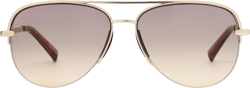 Foster Grant Women's Aviator Fashion Sunglasses Gold