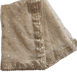 Embroidered Long Net Dupatta