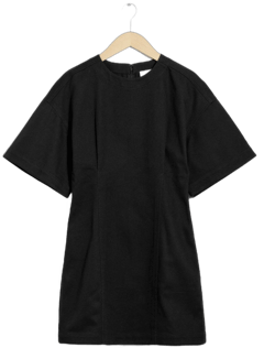 & Other Stories Fitted Short-Sleeve Mini Dress