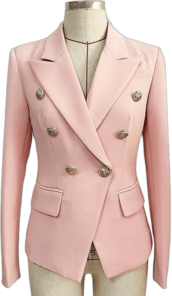 Women's Slim Fitting Double Breasted Blazer Jacket