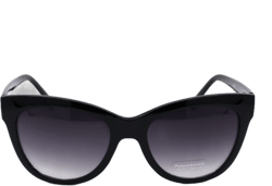 SA106 Womens Classic 90s Horned Cat Eye Plastic Mod Sunglasses Black Smoke