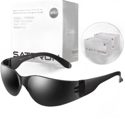 100 Pack of Tinted Safety Glasses, Scratch & Impact Resistant Protective Eyewear, Ploycarbonate Dark Smoke Lenses for UV Protection, Safety Sunglasses for Construction, Outdoor Work & Shooting 100pack Black Tinted Lens