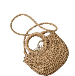MEHOOM Straw Bag Boho Woven Bag with Handles, Stylish Shoulder Bag,Summer Woven Beach Tote Bag, Boho Bag, for Women Girls ,Outdoor Vacation