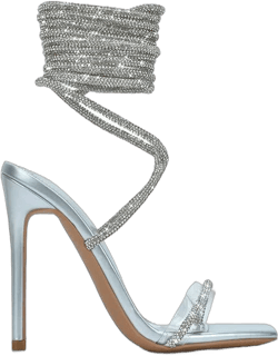 CAPE ROBBIN Bellisimo Rhinestone Rope Strappy High Heels