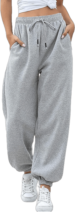 Tuobarr Itsun Yoga Pants Women,Fashion Casual Solid Bottom Sweatpants for Women with Pockets Gray 4