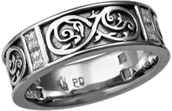 Krikawa Customizable Renaissance Infinity Wedding Band gold