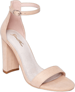 Zhabtuc Women Casual Chunky Heels Sandals Open Toe Ankle Strap Block Heels Prom Party Shoes Nude Size 11