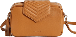 Baby Bag/Pram Organiser- Baebina Crossbody Leather Tan