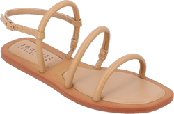 Journee Collection Womens Karrio Tru Comfort Foam Buckle Sling Back Flat Sandals Tan 5.5