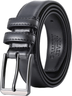 Gallery Seven Men's Traditional Single Leather Belt - Black, Size: 32 (Waist: 30)
